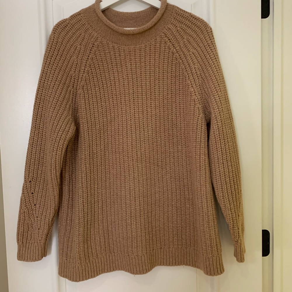Lands' End Camel Sweater Turtleneck Size 1x 14 16